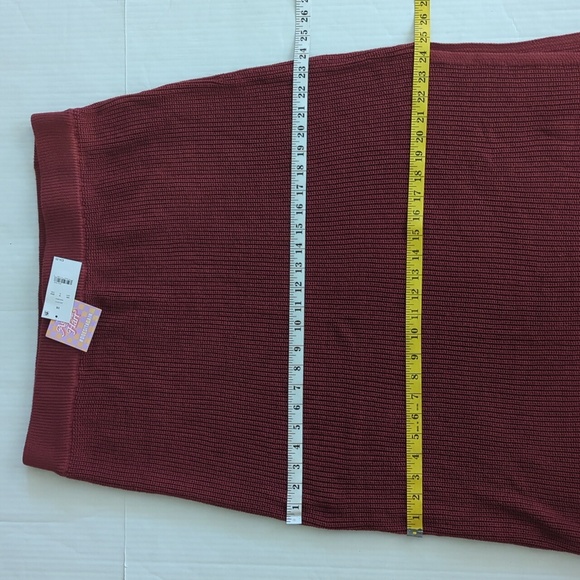NEW Ascot and Hart Knit Midi Skirt 3X Brown FLAW DISCOLORATION - Picture 9 of 14